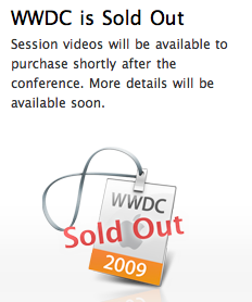 WWDC 09 Sold Out